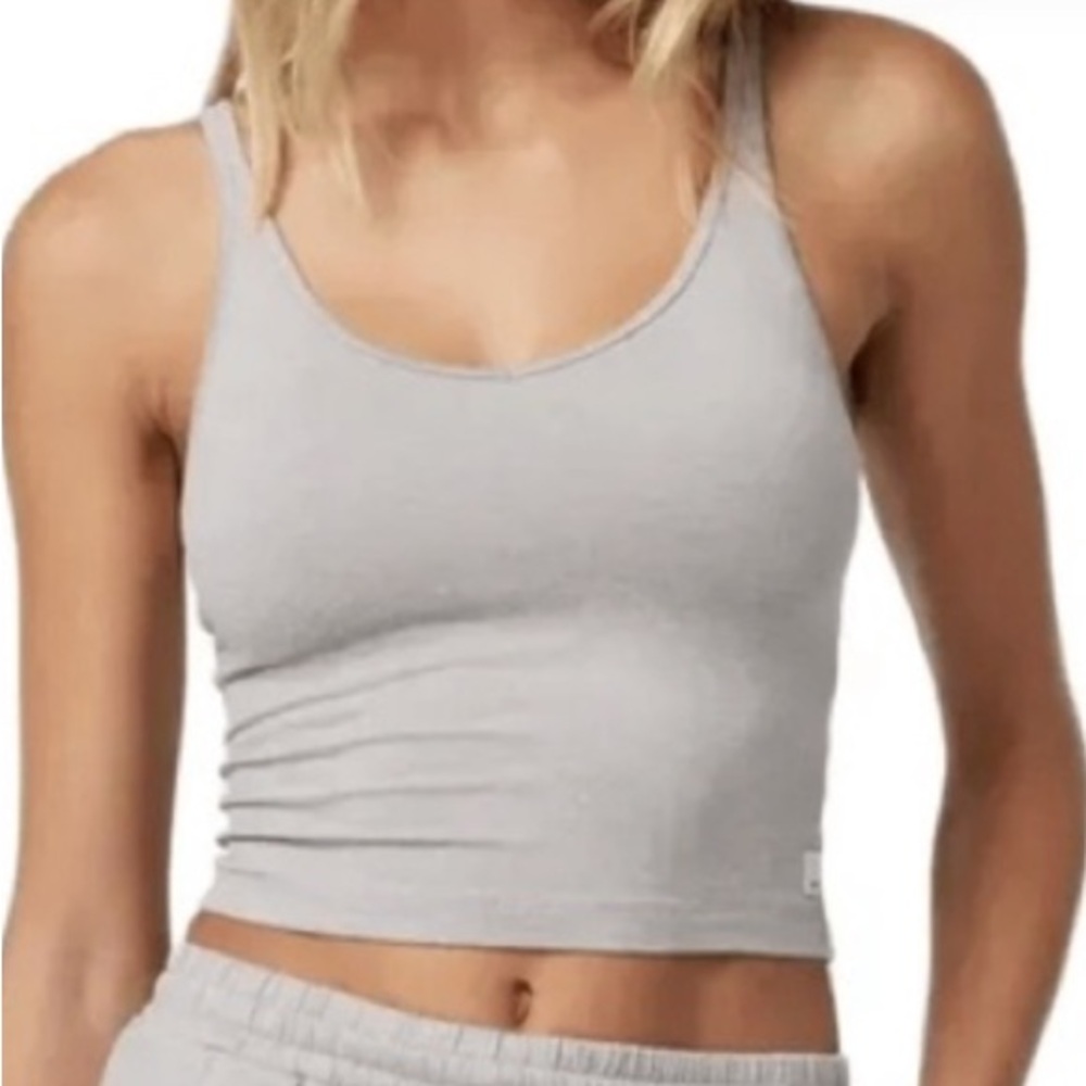 Vuori Halo crop top Heather Gray